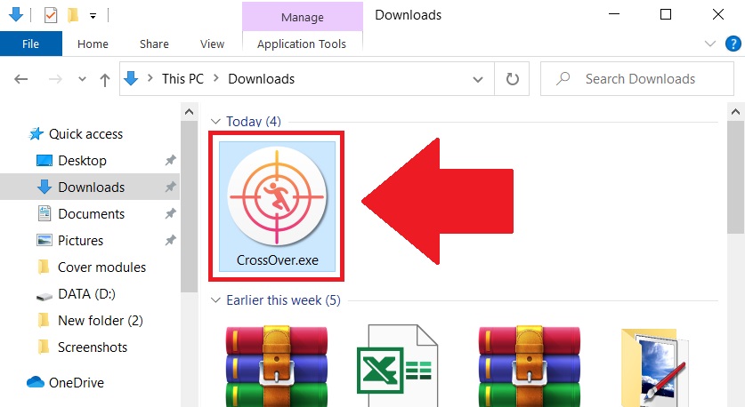 Running CrossOver installer