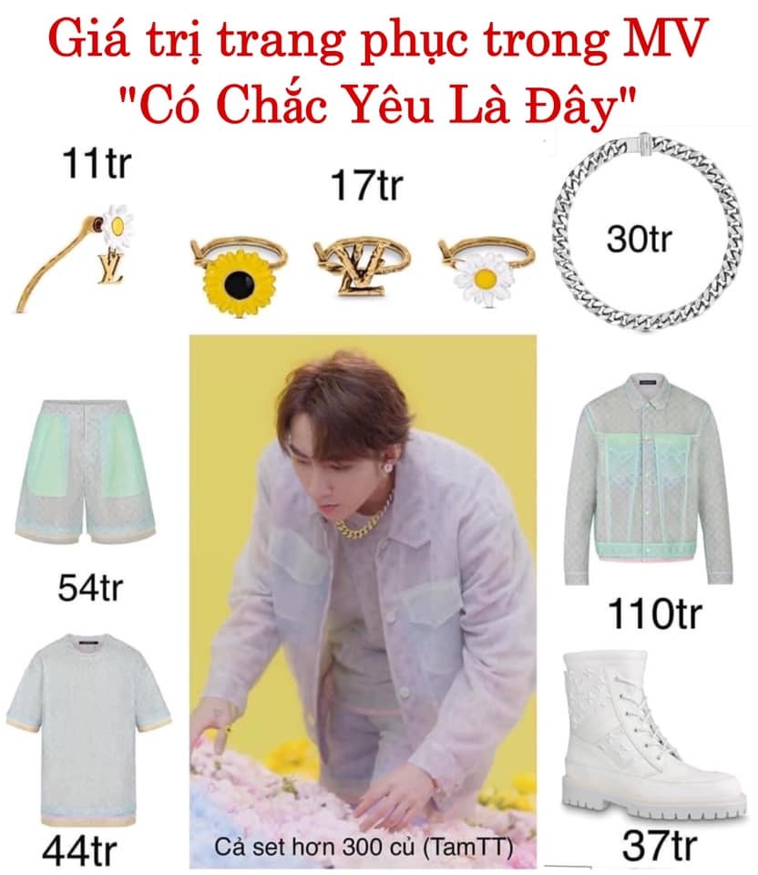 Even just Sơn Tùng’s earrings cost tens of millions of dong