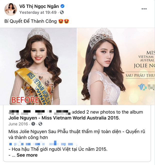 Ngân 98’s sarcastic post mocking Jolie Nguyễn
