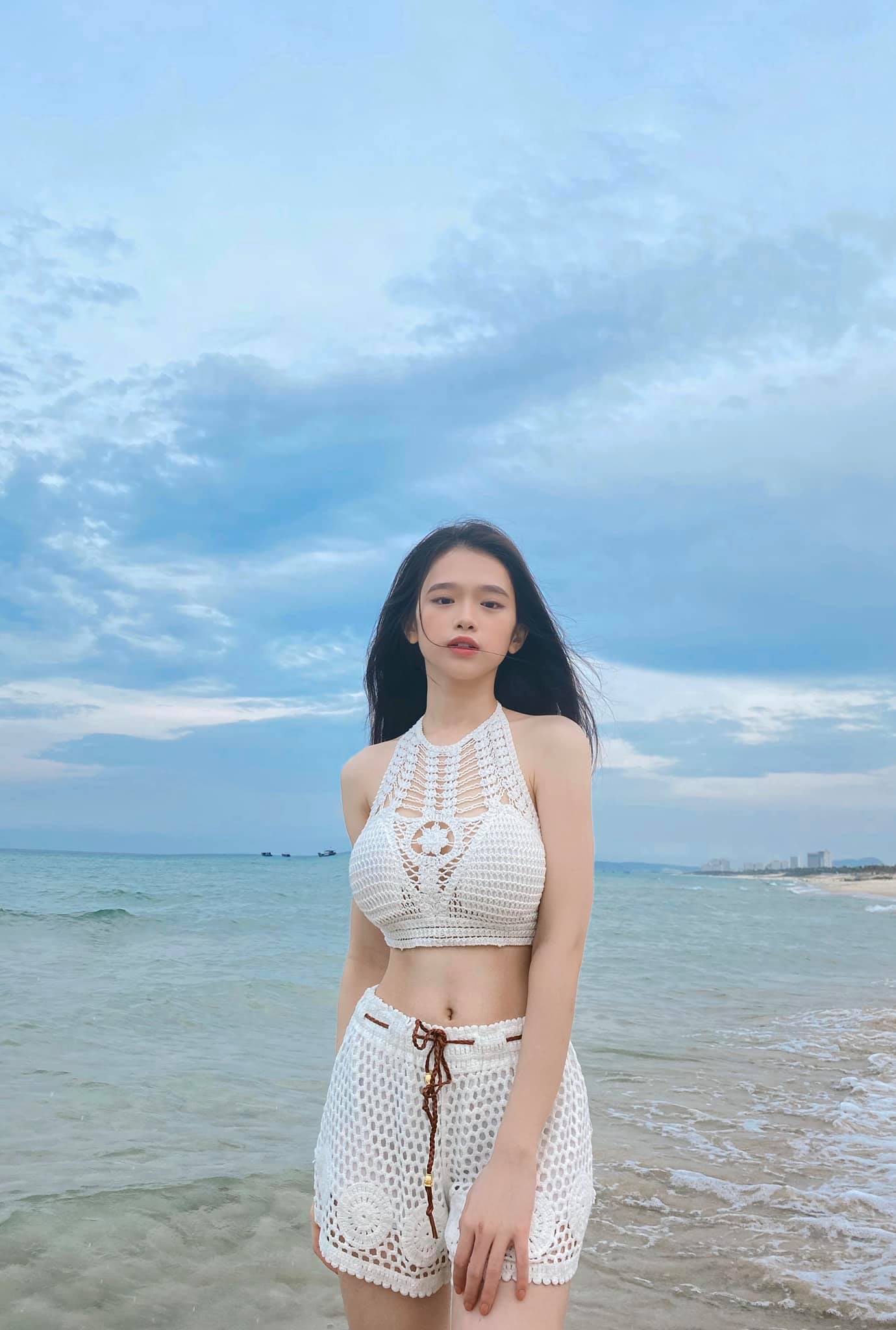 Linh Ka's recent swimwear is much more modest