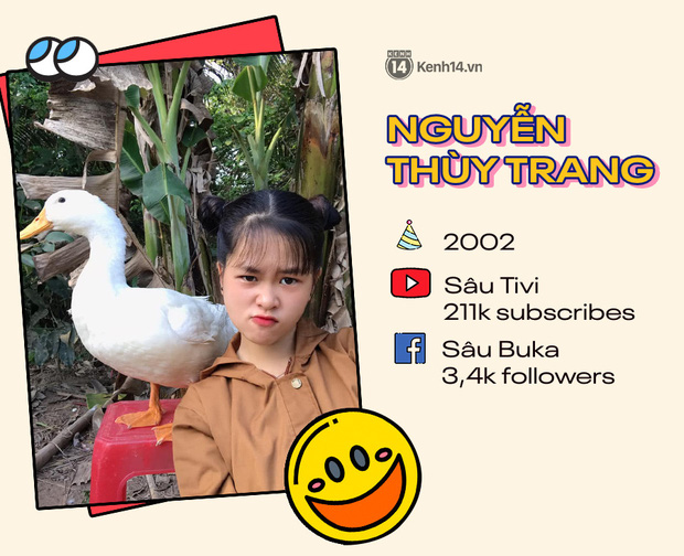 Sâu Tivi with her pet duck