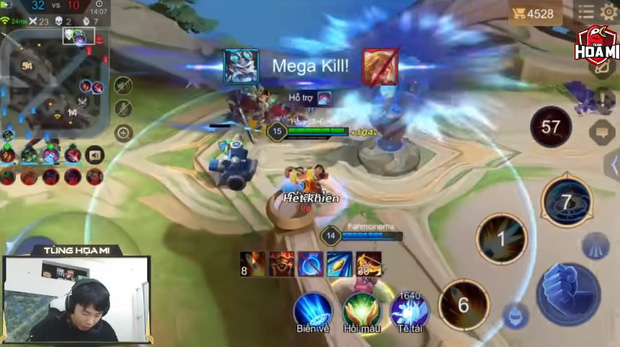 Gamer Sparks Debate Showing 4 Mega Kills with Only 16 Kills Total 3 Caster Tùng Họa Mi once got 4 Mega Kills in one fight, even reaching 6 Mega Kills in that match.
