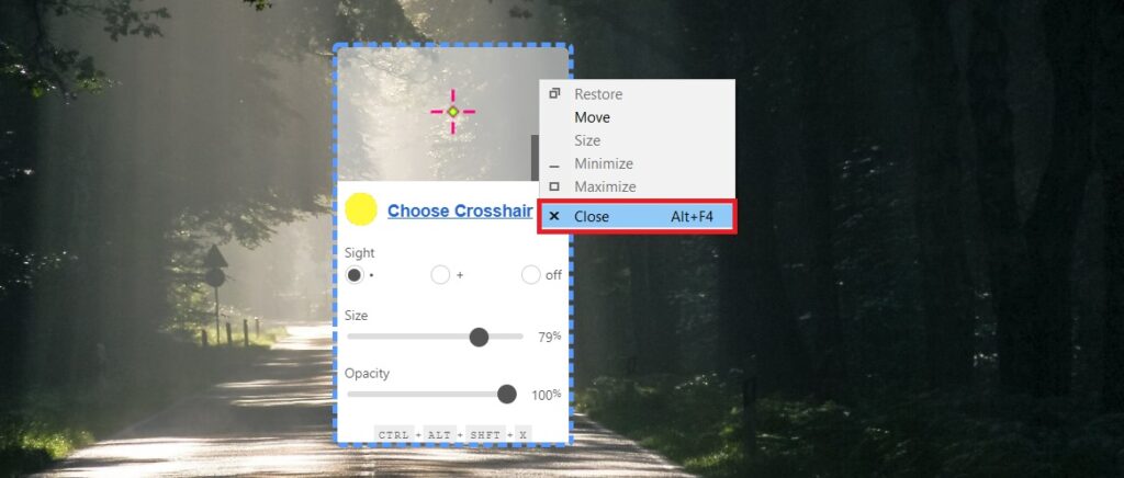 Closing Crossover app