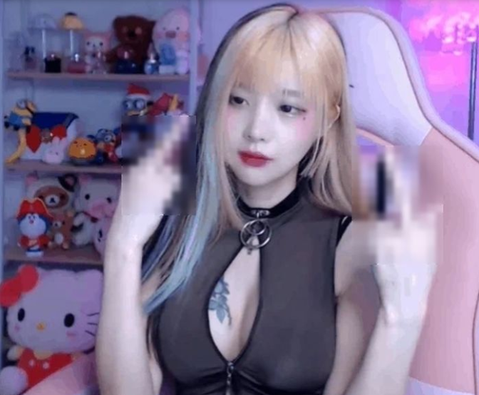 Streamer flipping off viewers live on stream