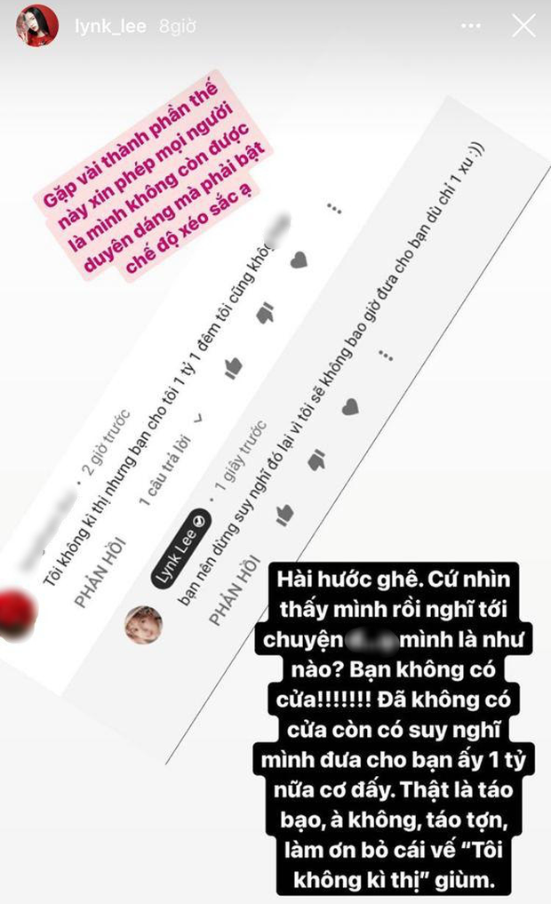 Lynk Lee’s fierce response to antifan