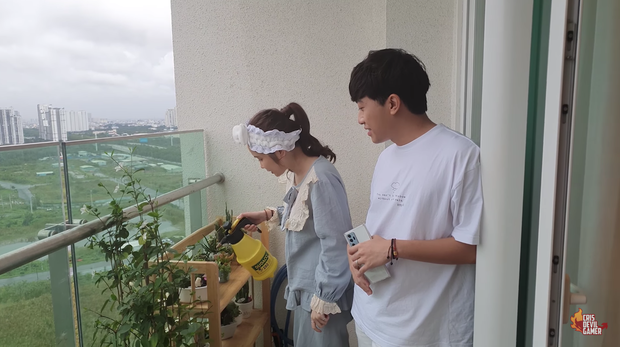 Cris Phan’s apartment balcony offers a full view of Saigon