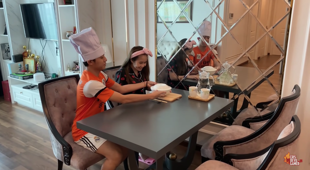 Dining table in Cris Phan’s home featured in a previous video