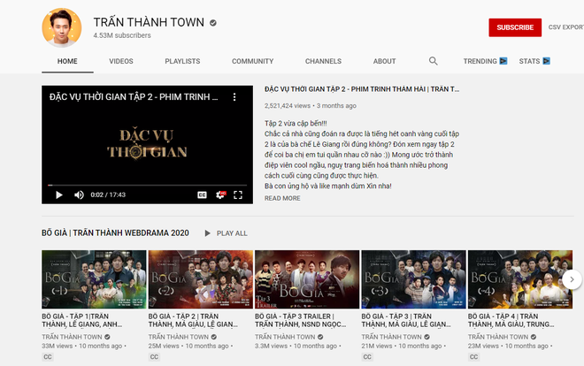 Trấn Thành's YouTube Channel Hacked for Bitcoin Scam Livestream 1 Trấn Thành's YouTube channel with 4.53 million subscribers