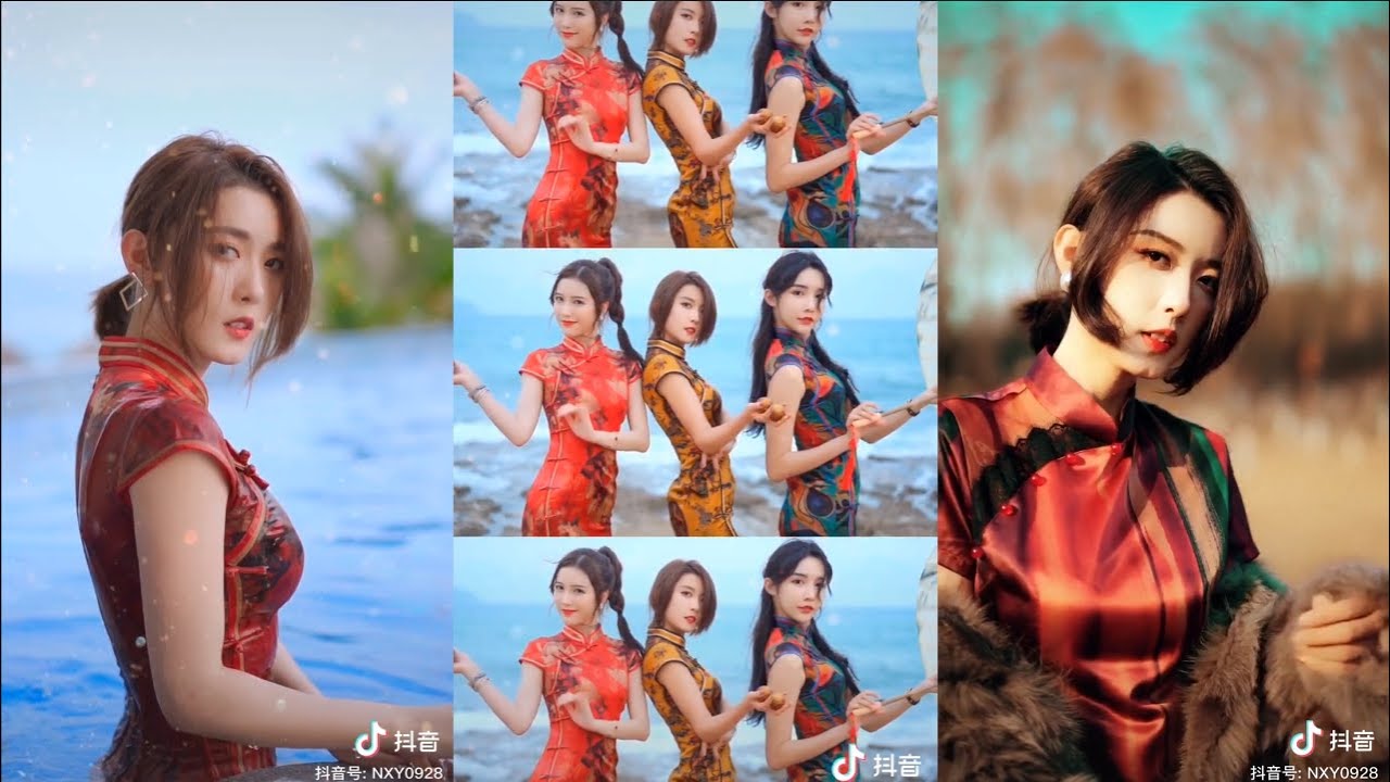 Nie Xiaoyu in retro Chinese fashion