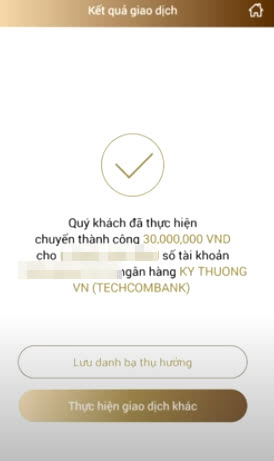 He transferred money twice to H to recover his Facebook account
