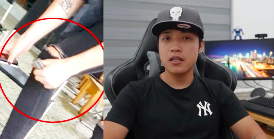 He revealed the scammer even brought a folding knife to threaten him