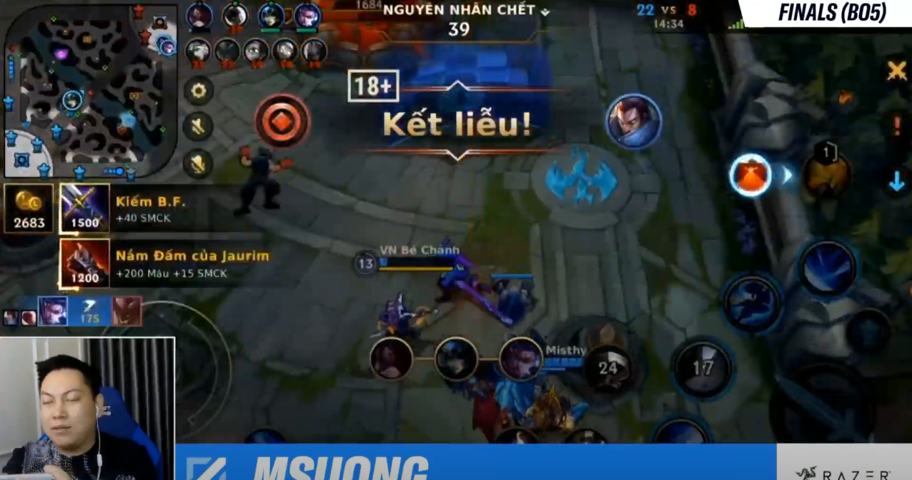 Msuong caught under turret