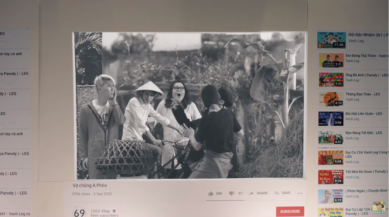 Of course, the black-and-white scenes from 1977 Vlog are featured too