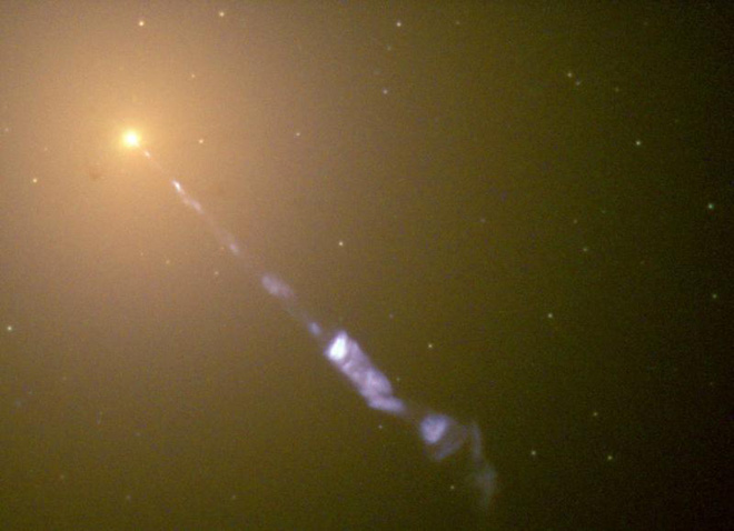 Galaxy core with active galactic nucleus