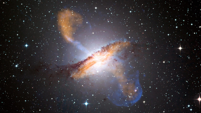 Supermassive black hole at galaxy center