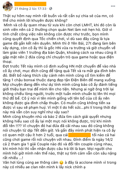 LoL Wild Rift Player Faces Breakup Over Name Clash with Girlfriend's Dad 1 anh chup man hinh 2021 02 24 luc 221826 16141816818741135207153
