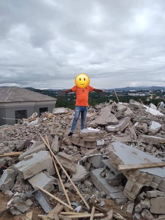 He didn’t hesitate to check in at the ruins.