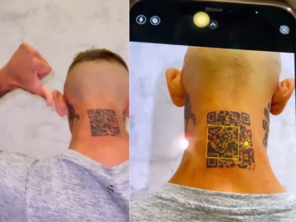 Mauricio Gomez with his bold neck tattoo