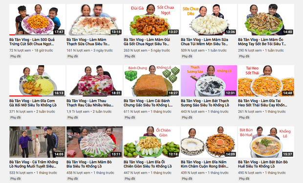 Bà Tân Vlog's channel views are sharply declining