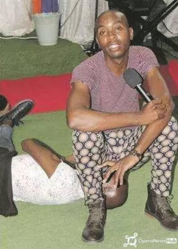 Pastor Chris Penelope performing his blessing ritual