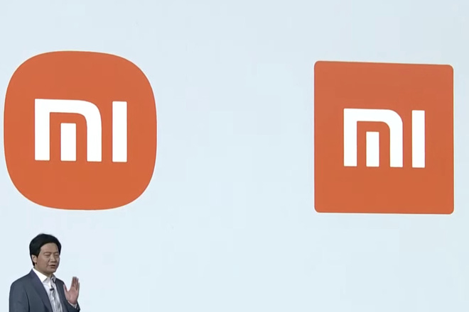 Xiaomi logo before and after redesign