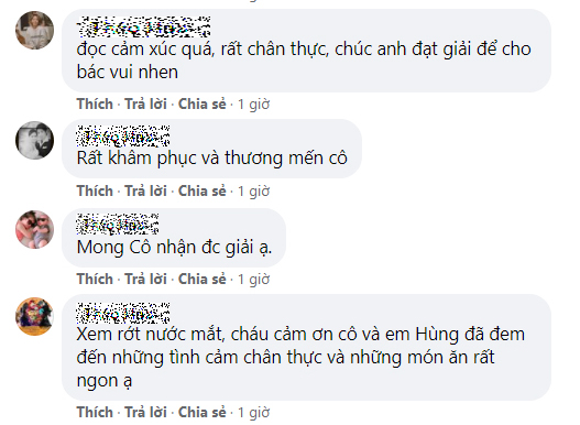 Comments of support from online community