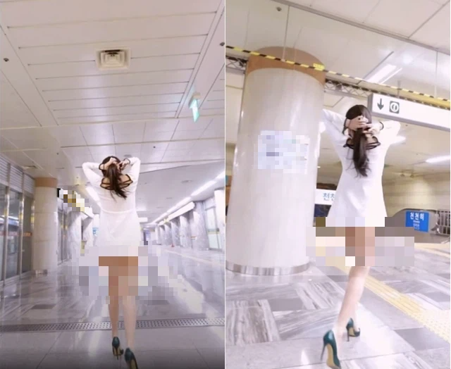 The camera often zoomed in on her sensitive body parts