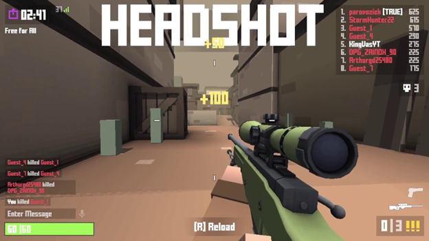 Top 10 Free Steam Games to Chill This Holiday (Part 2) 1 Krunker gameplay screenshot
