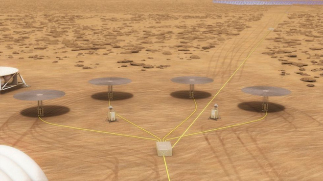 Concept of Mars power system using four 10-kilowatt units