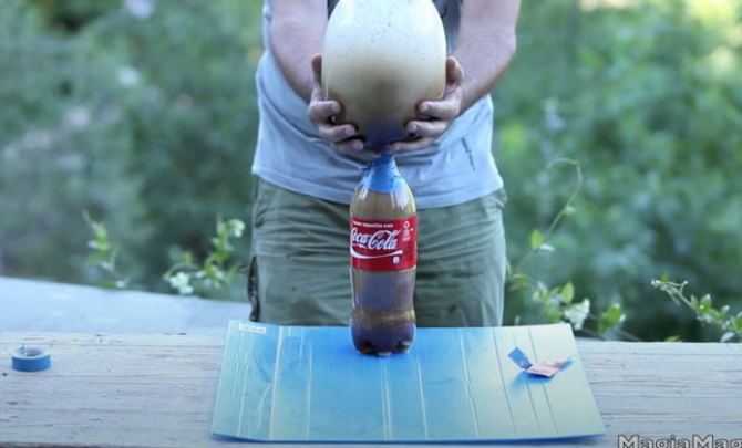 YouTuber Tests Mentos and Coke Reaction Inside a Condom 3 Just looking at it, you can tell an unstoppable explosion is about to happen