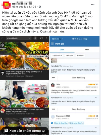YouTuber Duy Nến Faces Backlash as Businesses Get Caught in the Crossfire 2 anh chup man hinh 2021 05 05 luc 222513 1620230117938795282379 16202301624631220406752