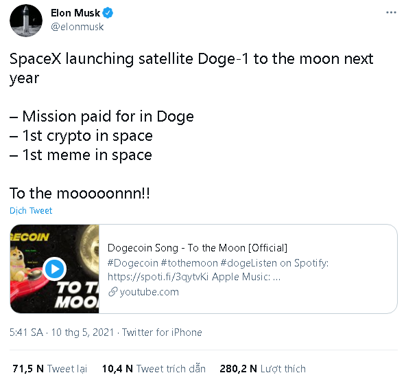 Dogecoin to the Moon mission