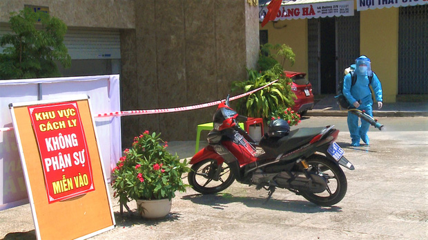 Medical staff disinfecting Phu An Hotel