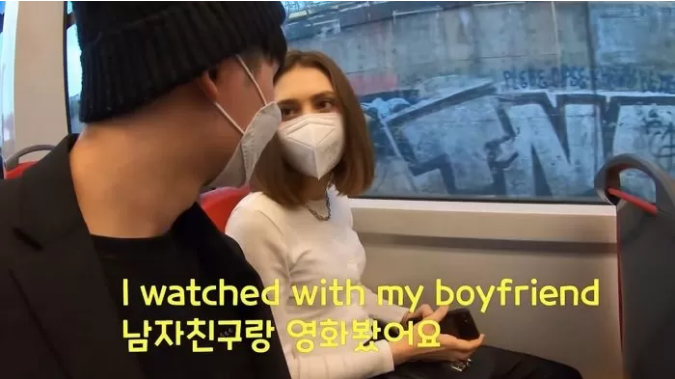 The girl clearly says she has a boyfriend