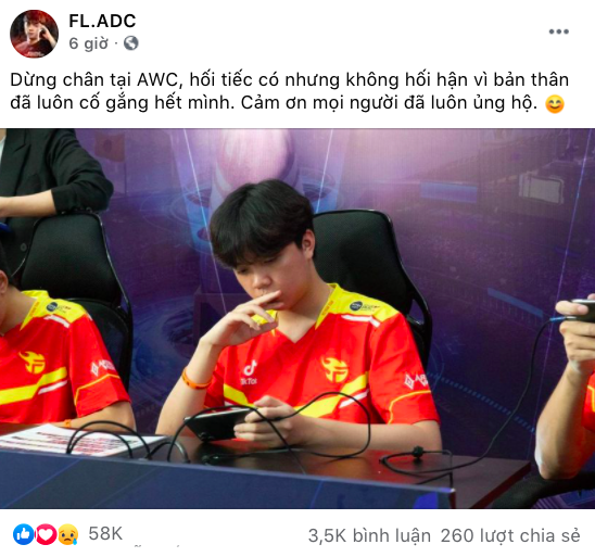 Vietnam's New Hope After Team Flash's Early Exit at AWC 2021 2 Team Flash players' messages