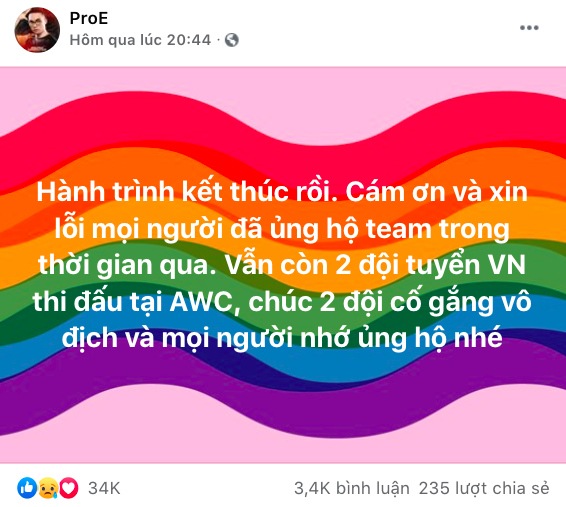Vietnam's New Hope After Team Flash's Early Exit at AWC 2021 3 Team Flash apology posts