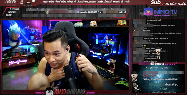 Độ Mixi livestream flood relief