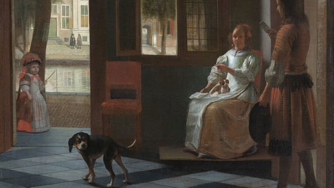 The Man Giving a Letter to a Woman in a Hall by Pieter de Hooch