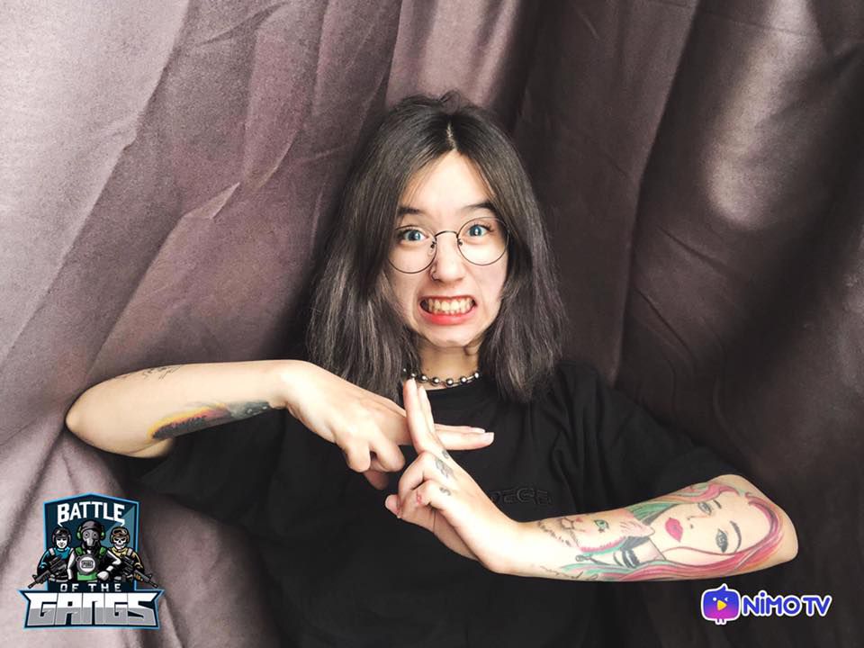 Tippy with many unique tattoos