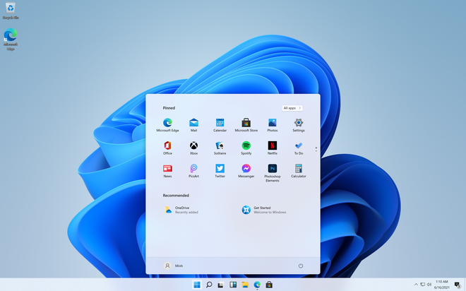 Windows 11 Start Menu centered icons