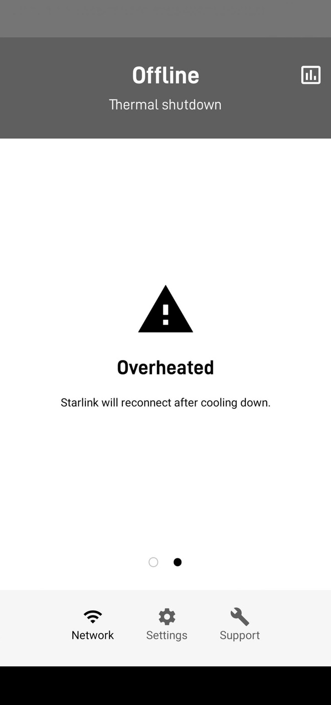 Starlink Satellite Dish Overheats, Threatening Its Use in Hot Climates 1 Starlink system warning about satellite dish overheating