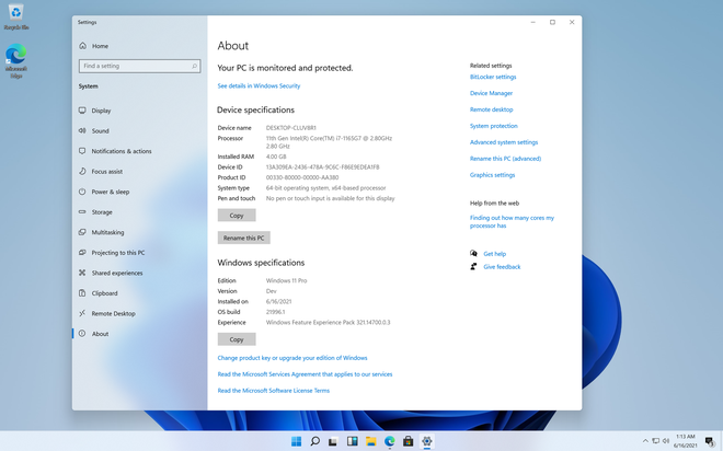 Windows 11 UI elements