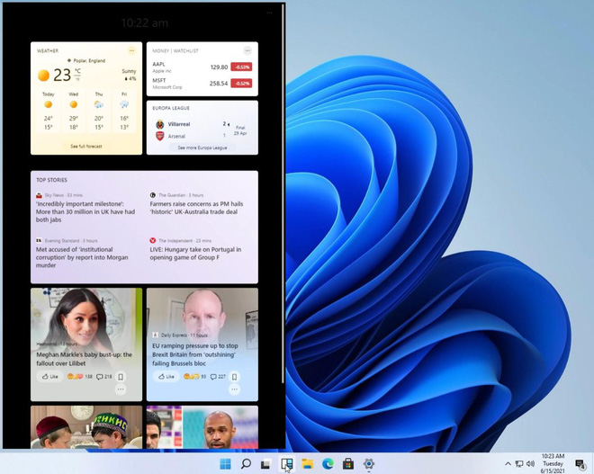 Windows 11 widgets preview