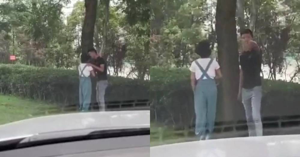 Couple about to get intimate when a car horn ruins the moment
