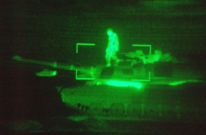 Thermal image of a tank
