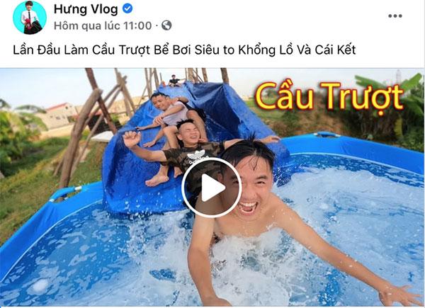 Hưng Vlog’s Facebook and YouTube channels still post videos regularly