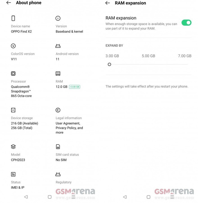 RAM+ feature lets users expand RAM using internal storage (photo: GSMArena)