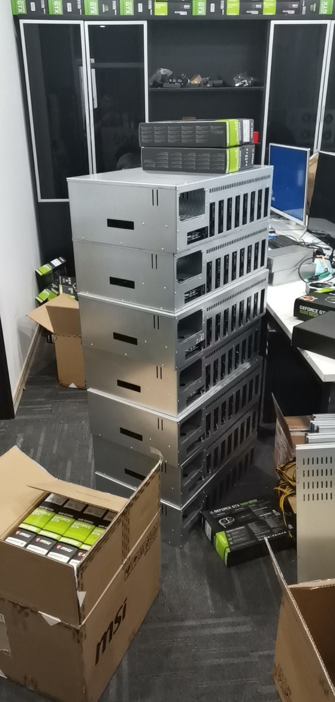 Crypto miners sharing photos of bulk liquidation shipments