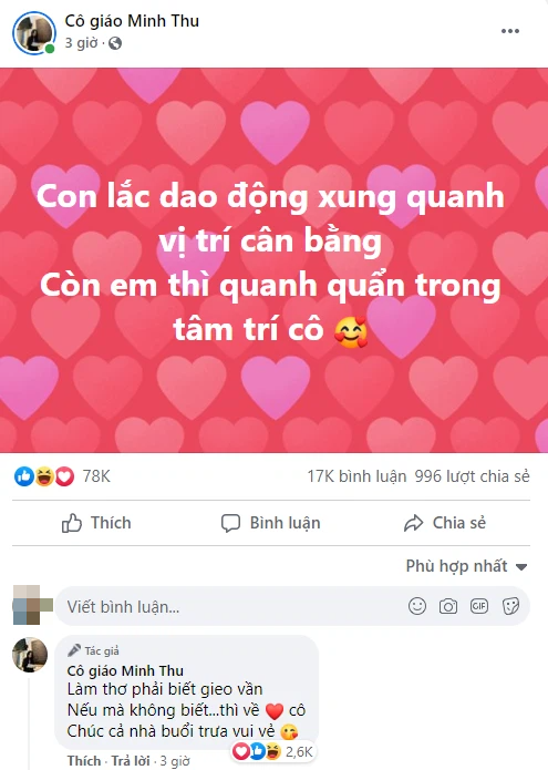 Meet Minh Thu, the Viral Physics Teacher Winning Hearts Online 3 Another engaging physics post by Minh Thu