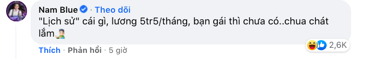 Nam Blue joking about salary